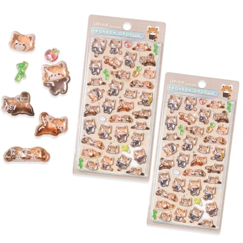 ぷくぷくシール 可愛い 3D立体 スマホケース飾り 装飾用 DIY用 手帳 ステッカーデコ 手作り キラキラ 貼り付け 水筒 ペン 手芸用品 ステッカー アルバム 贈り物 誕生日プレゼント (F)