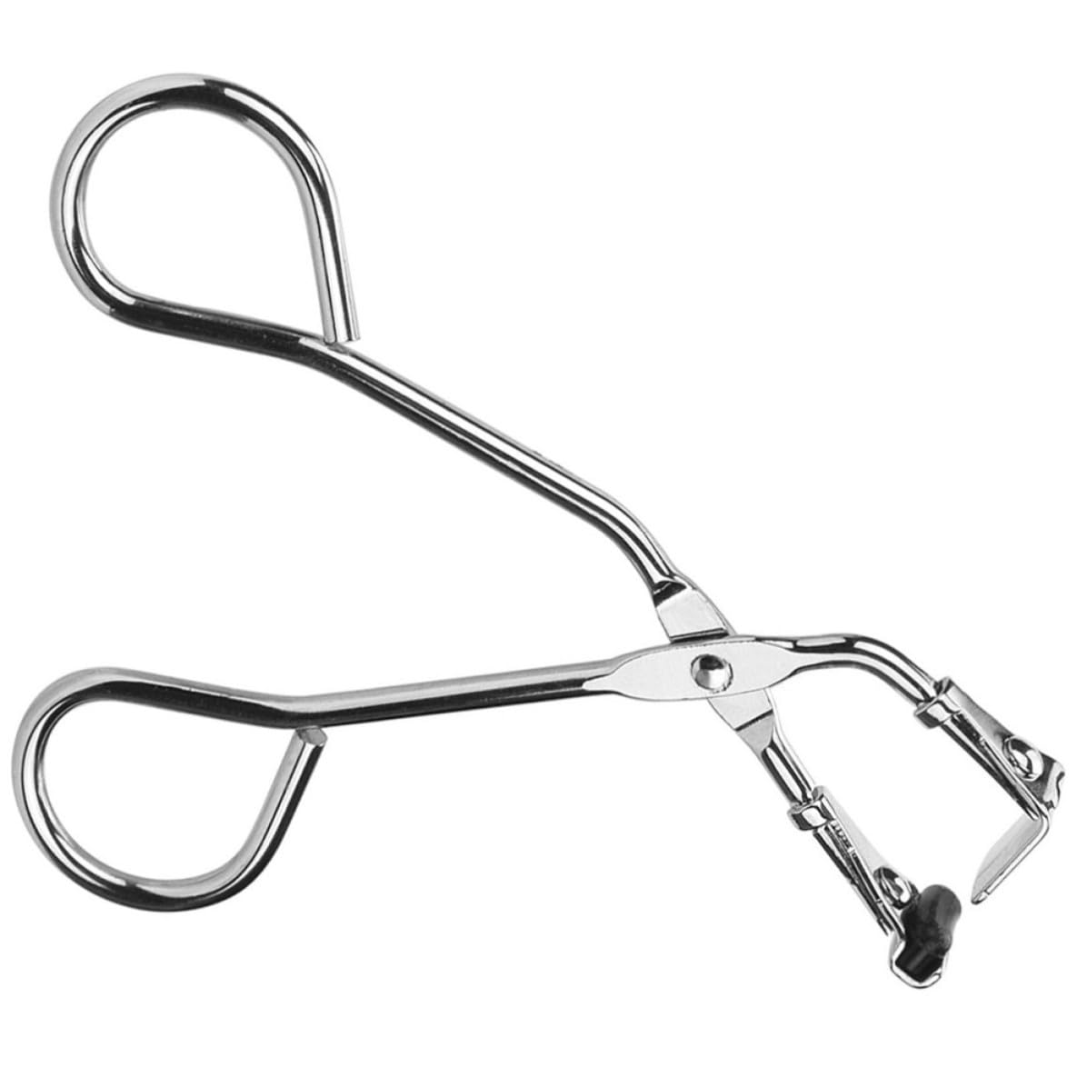 Operitacx Rizador de Pestañas de Acero Inoxidable Práctico para Maquillaje Profesional Herramienta Segura y Cómoda para Pestañas Reales y Postizas Diseño Ergonómico Color Plateado