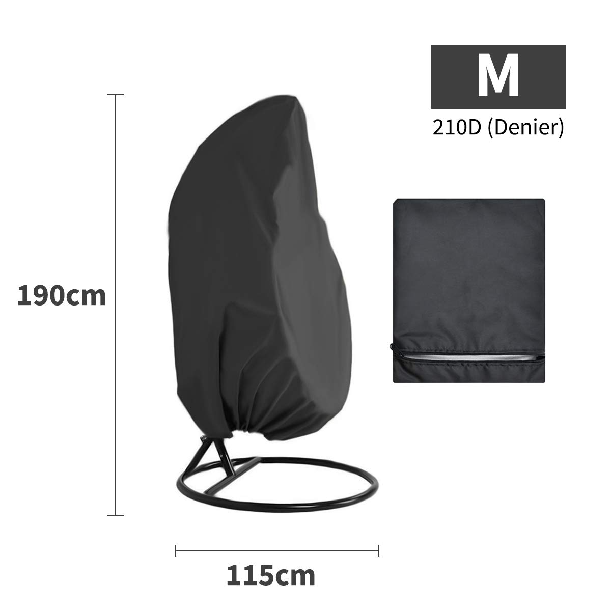 Copertura della Sedia a Dondolo Coperture Mobili per Sedie Sospese Coperture per dondoli da Giardino Impermeabile Oxford Copertura,M/210D