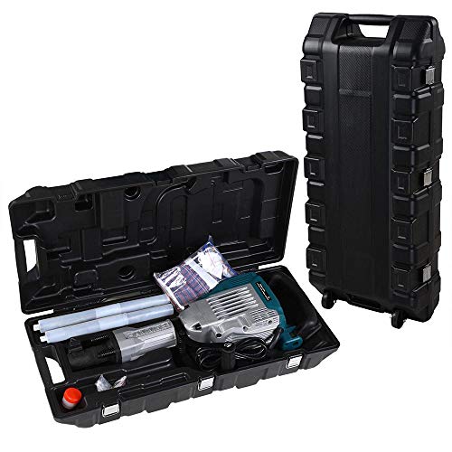 WeChef 3600W Heavy Duty Electric Demolition Jack Hammer with Double Insulated Motor Casing 2 Chisels Case 1800BPM