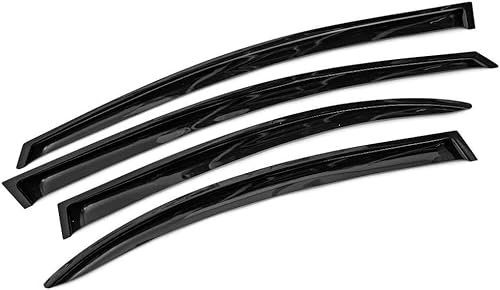 Viseras de ventana de humo fuera del canal, deflectores, protectores de lluvia para Honda Civic Sedan 2016-2018
