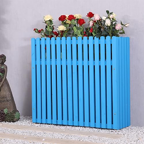 JTSMJQIE Zaunblende für Klimaanlagen, Massivholz, Klimaanlagenabdeckungen, Korrosionsschutz, Pflanzenständer, Sichtschutz für Außengeräte,...