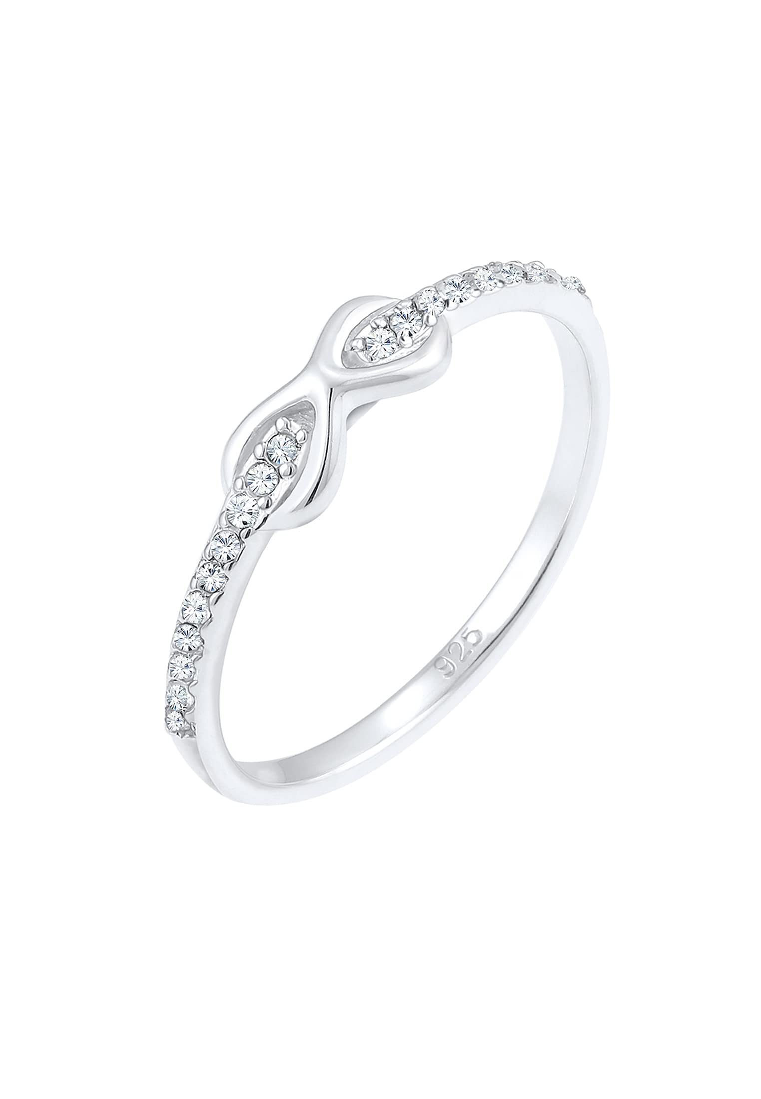 Elli Ring infinity Crystals 925 Sterling Silver