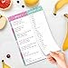 Sweetzer & Orange Purple/Teal Meal Planner Magnetic Pad | 7x10 inch Notepad for Organized Weekly & Daily Planning | Tear-Off Grocery Checklist for Convenient Shopping | Notepads for Refrigerator Door