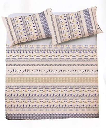 Perlarara Basic Line - Parure de lit simple en coton | drap housse 150 x 295 cm | Parure de lit simple 1 place Vénus | Parure de lit simple fantaisie Lienz -...
