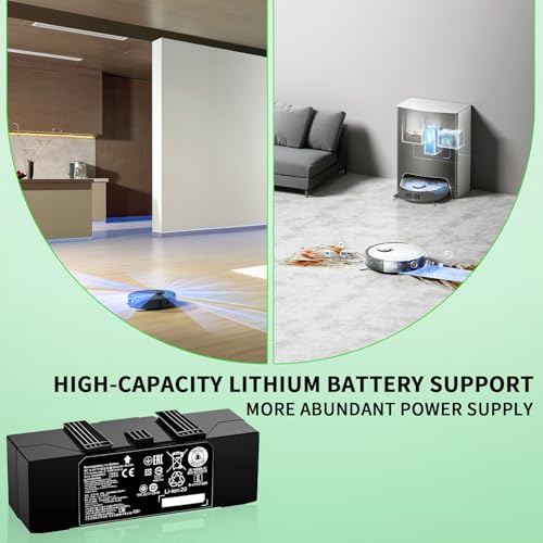Image of 6000mAh ABL-F for iRobot Battery Replacement for iRobot Roomba j7 j7+ i8 i8+ e5 e6 i3 i3+ i4 i5 i6 i7 i7+ 7150 7156 7158 7550 7558 3150 3550 3556 e5152 14-df 15-cs e5154 e5158 6198 e6198 Series Black