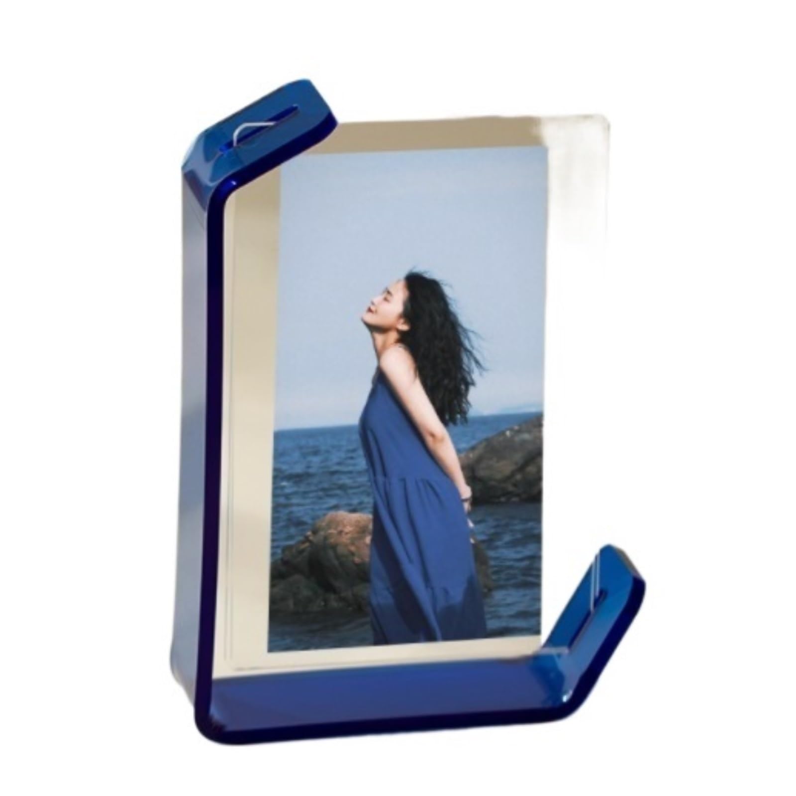 Photo Picture Display Frame Creative Photo Frame Transparent Picture Stand Living Room Decoration(Blue)