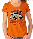 vw herbie horn Rundhals T-Shirt Herbie Garage Damen T-Shirt orange S