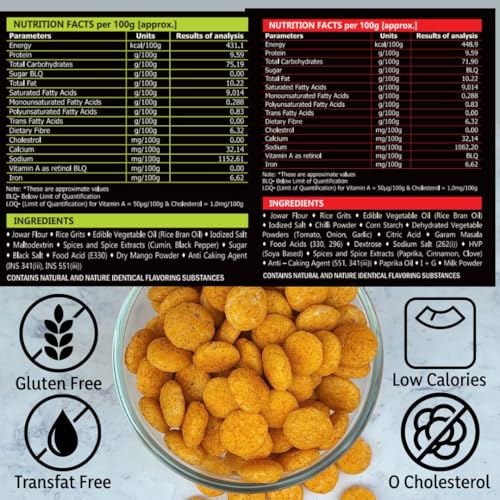 Image of Proseed Jowar Puffs (Pani Puri, Tangy Tomato & Cheese) | 150g x 3 Packs (Total 450g) | Slow Roasted & 100% Veg | No Refined Flour, Sugar & Trans-Fat | Gluten Free | No Palm Oil | Healthy Millet Snacks