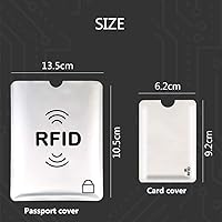 Vista 3 de fancyfree Fundas de bloqueo RFID, prevención de robo de identidad RFID, fundas para tarjetas de crédito RFID, fundas para tarjetas de diseño delgado