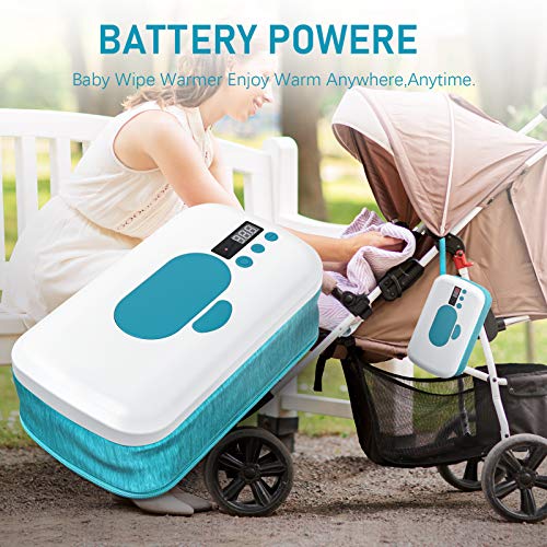 Portable Wipe Warmer with 10000 mAh Battery Powered,2 Modes, Smart Temperature Control, LED Display,Perfect for Baby Diaper Change,Travel,Car,On The Go - Thumbnail 4