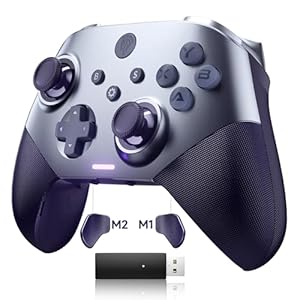 EasySMX Wireless PC Controller, Bluetooth Game Controller, Hall Joysticks&Triggers No Drift, PC, Switch and Steam, ios, Replacable Faceplate, Mechanical, 40 Hours