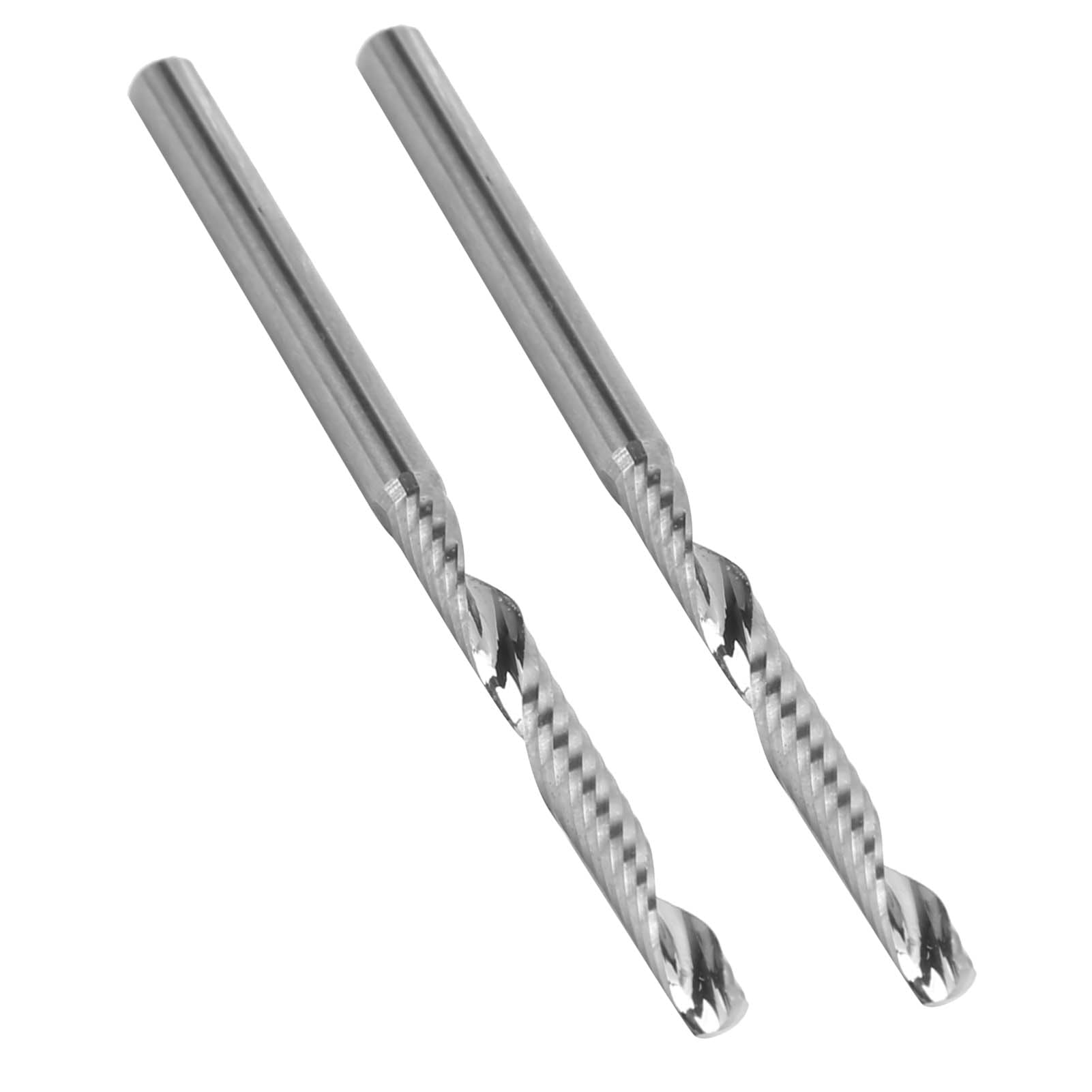 5 pezzi fresa a spirale in acciaio al tungsteno per intaglio del legno, gambo da 3,175 mm, utensile da taglio ad alta velocità per la lavorazione del legno, usura durevole