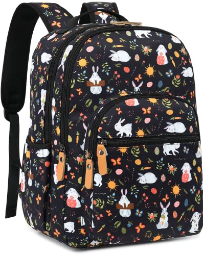 Image of Leaper Water-resistant Cute Rabbit Laptop Backpack School Travel Bag Bunny Bookbags Satchel Black1