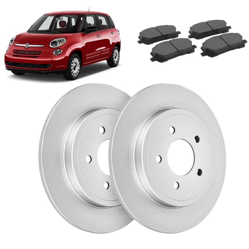 Kit dischi 251mm e pastiglie freno posteriori compatibile con Fiat 500L 2012+