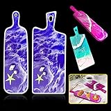 Hermosos posavasos: los moldes de bandeja para fundición de resina son ideales para la decoración de fiestas familiares, como bandejas de frutas, pasteles, tazas de té, colocación de bebidas. Es definitivamente un hermoso paisaje.
