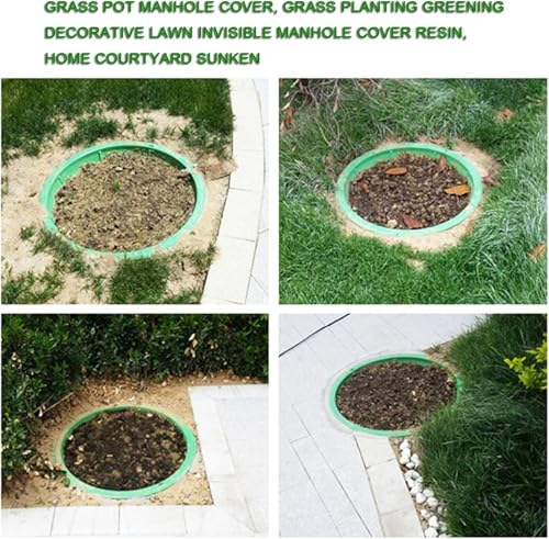 Couvercle de regard rond 90 cm en résine durable pour évacuation de pelouse - 6
