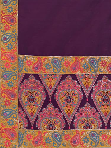 Image of PURVAJA Women's Jacquard Semi-Stitched Lehenga choli