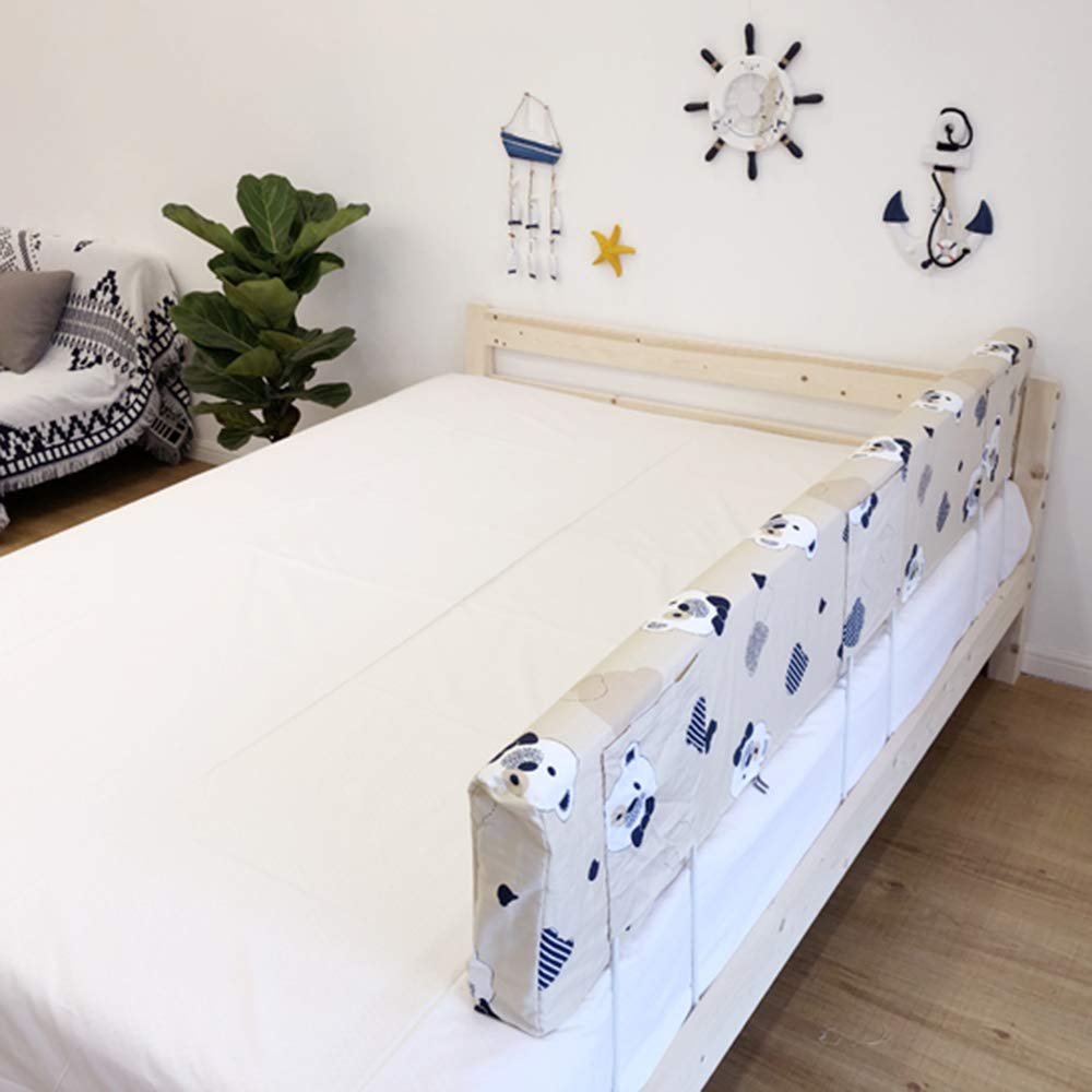 Paracolpi per sponda Letto, 1 Confezione, in Memory Foam Lavabile, per sponda Letto, Morbida per Bambini, Grigio, 200 cm*30 cm
