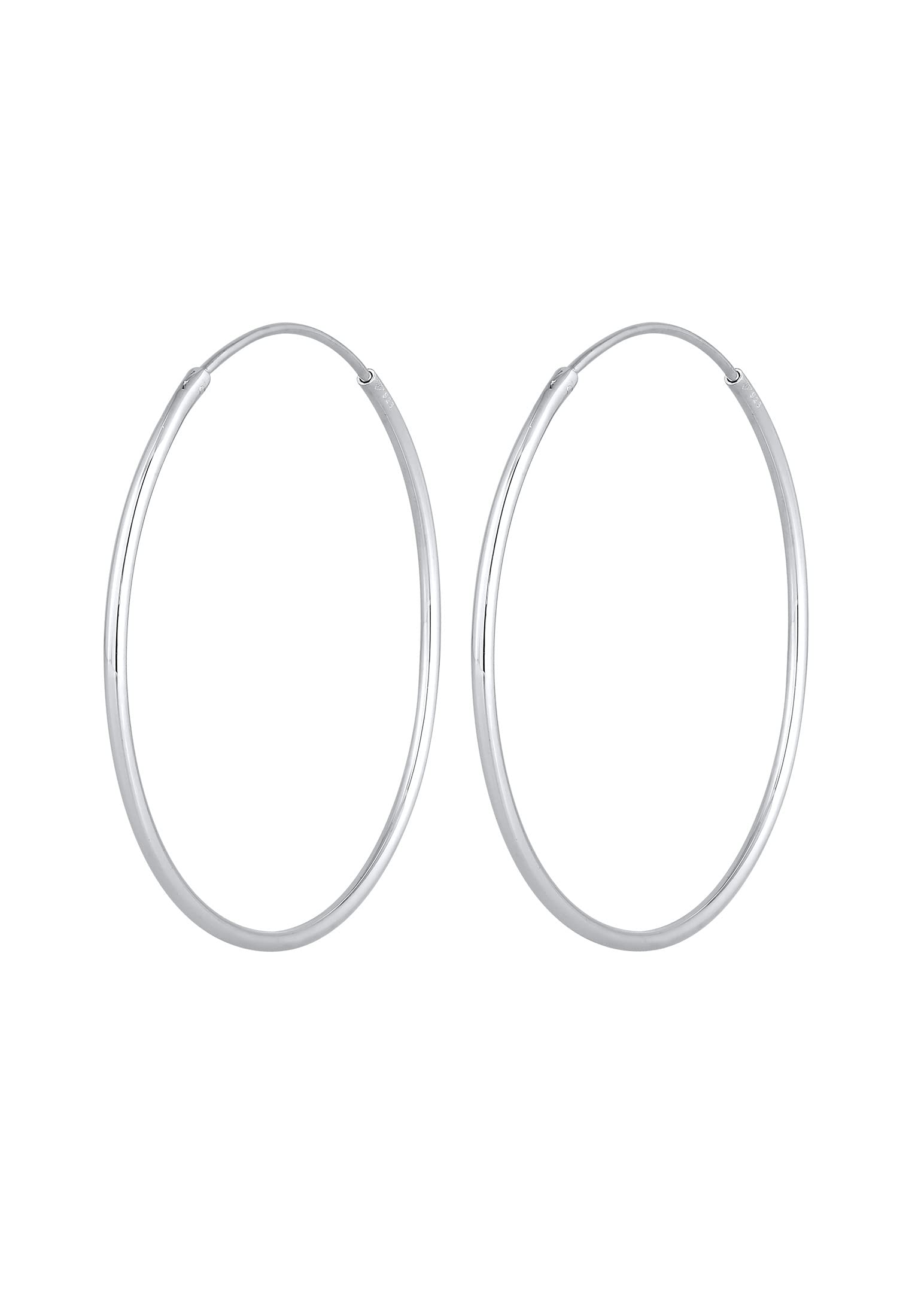 Elli Women's Earring Creole Classic Basic in 925 Sterling Silver
