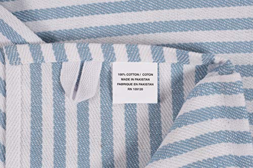 Mixed Flat & Terry Kitchen Towels | Set Of 6 18 X 28 Inches | 4 Flat Weave Towels For Cooking And Drying Dishes And 2 Terry Towels, For House Cleaning And Tackling Messes And Spills (Faded Denim) #TOP7