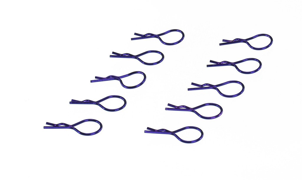 EDS Racing Products Big Body Clips for 1/10 Scale (Metallic Purple) (10pcs)
