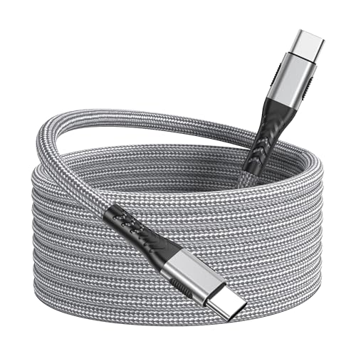 Image of Durcord USB C Charger Cable Fast Charging, 2Pack 60W 6ft USB C to USB C Cable for Android Phone Pad, Type C to Type C Charger Braided USB Cable Silver Compatible with iPhone 15 /Pro /Plust /Max Silver