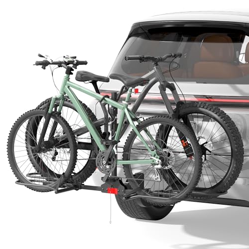 YARYEBE Hitch Bike Rack,Wobble Free Smart Tilting Folding Bicycle Car ...