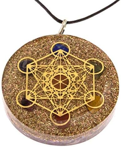 Orgone Metatron's Cube Merkaba Seven Chakras with Crystal Stones Orgone Pendant | Orgonite Pendant for Sale, Protection, Reiki, Powerful
