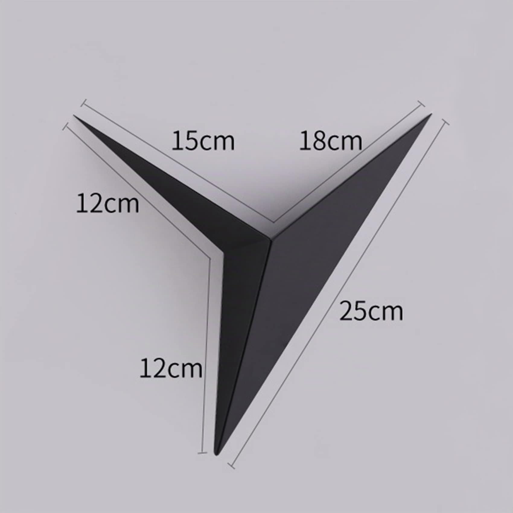 Applique da Parete Interno LED Triangolare in Ferro, Applique Nero, Lampada a Muro Industrial, Lampada a Parete Vintage per Soggiorno, Camera da Letto, Comodino, Hotel, Bar (Luce Calda)