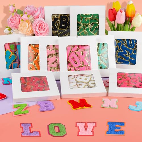 ASTARON 52 Pcs Self Adhesive Letter Patches Chenille Letters Stickers, A-Z Embroidered Applique Patches Alphabet Cloth Patch for Clothes, Bags, Hat, Phone Case, DIY Accessories (Dark Green) by ASTARON - Image 7