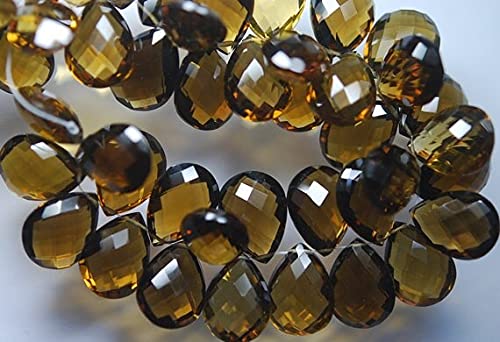 Quartz miel briolette poire 10x14mm LKBEADS pierre naturelle facettée pour bijou