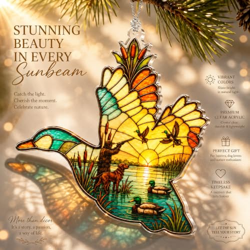 Image of Duck Hunting Christmas Ornament 2026, Waterfowl Ornament for Tree, Hunter Gift for Men, Rustic Wildlife Christmas Decor