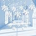 FRIDAY NIGHT 35PCS Disney’s Frozen Theme Party Christmas Snowflake 3-D Snowflake Hanging Swirls for Christmas New Year Decoration , Suitable for Party & Home
