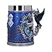 Nemesis Now Harry Potter Ravenclaw Hogwarts House Collectible Bronze Resin Tankard, 1 Count (Pack of 1), Blue Silver