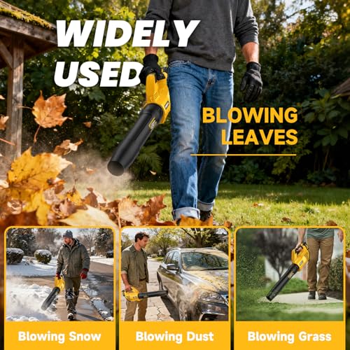 Leaf Blower Cordless, 650CFM Electric Leaf Blowers with 2 x 5.2Ah Batteries and Charger, 3 Speed Modes, 1 x Adjustable Shoulder Strap, Powerful Blowers for Lawn Care, Patio, Dust, Blowing Leaves - image 7
