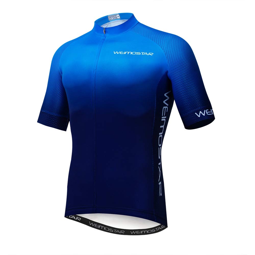 Mens Cycling Jersey Shirt,2021 Short Sleeve Bike Jersey Riding Tops Outdoor MTB Cycling Clothing Team Blue M