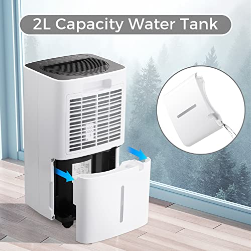 Image of Antarctic Star Dehumidifier 269 sq. ft 24 Pint Auto or Manual Drainage, Air Filters, 3 Different Modes, Auto Defrosting Low noise LED display with a Remote 12 hr Timer Suitable for Basements, Living Room, Bedroom, Office and Large Room