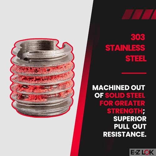 Image of E-Z Lok Externally Threaded Insert, 303 Stainless Steel, 7 /16 inch-14 Internal Threads, 5 /8 inch-11 External Threads, 0.656 inch Length, Made in US (Pack of 5)