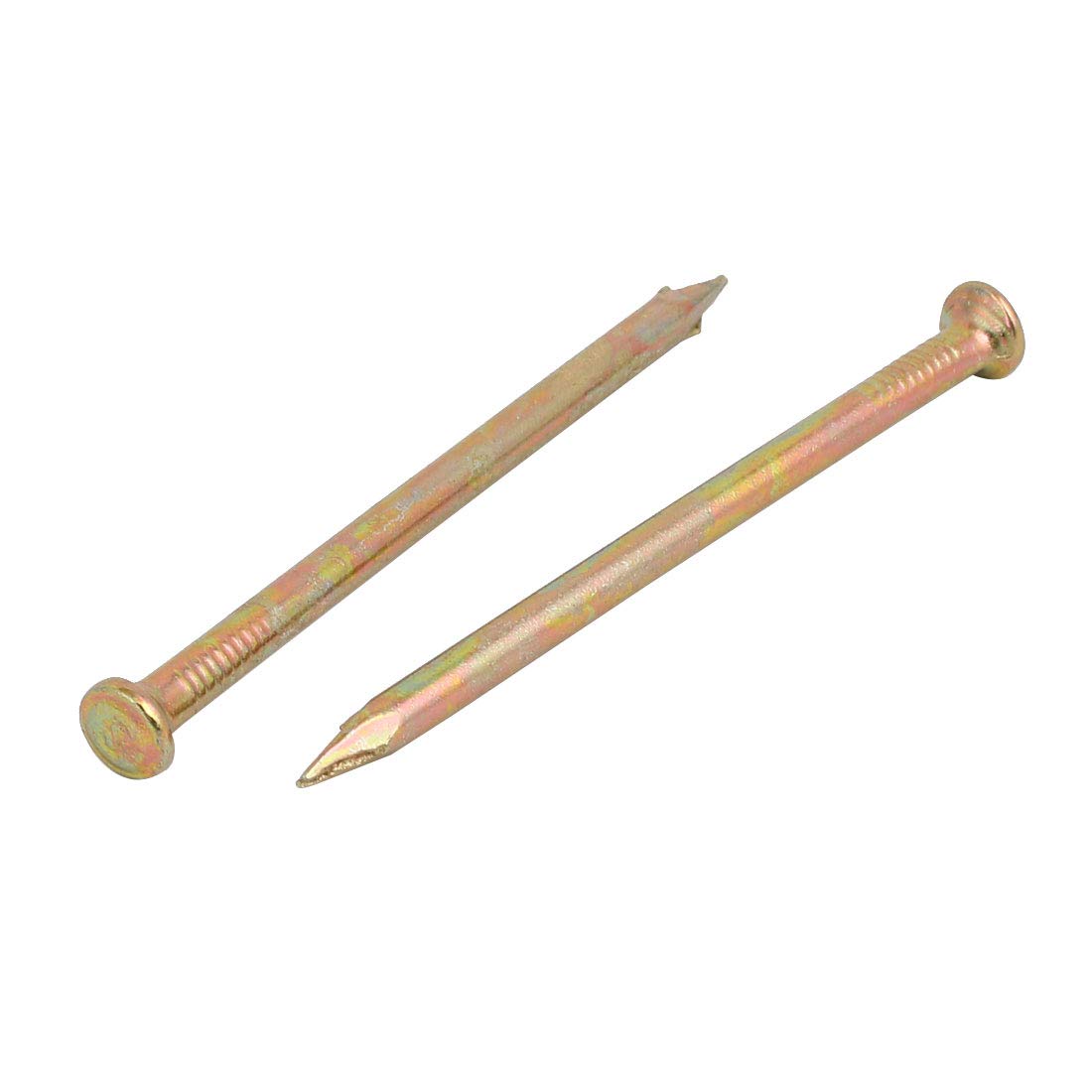 Aexit Fiber Concrete Fastener Cement Wall Steel Point Tip Wire Nails 80mm Length 30PCS Model:30as77qo714