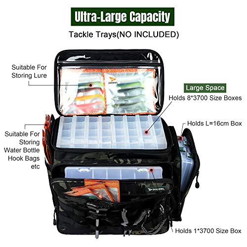Rodeel Angeltasche, Große Angelgerät Tasche, Wasserdichter Angelbeutel zur Aufbewahrung und Organisation von… – Bild 5