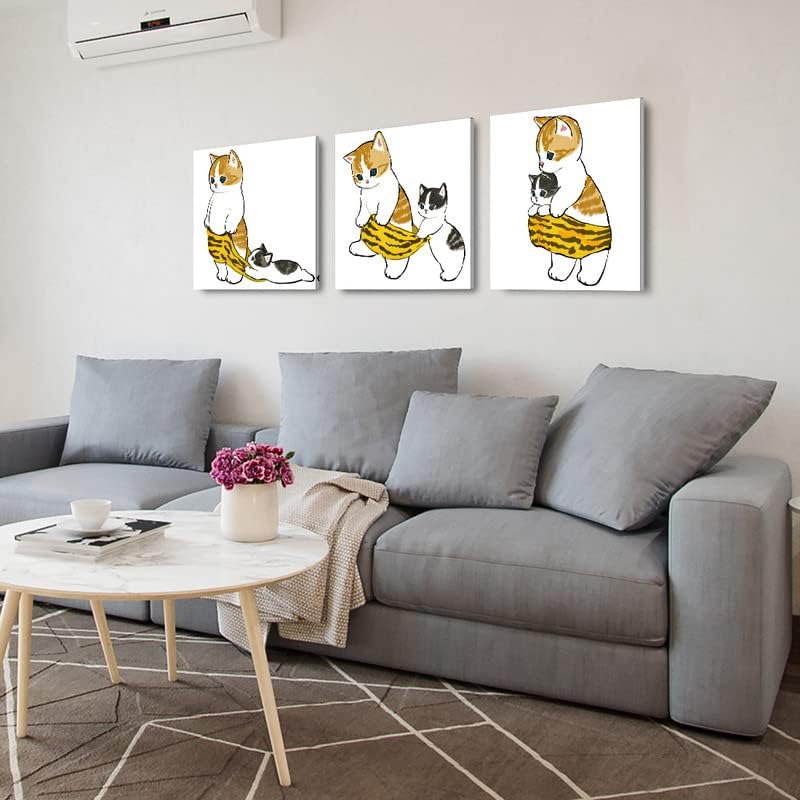 最大96 オフ アートパネル 猫 3枚セット飾り絵 面白い猫 ポスター 壁掛けアート フレーム モダン アートボード 絵画 印刷された インテリア部屋飾り パネル アート B 30cmx30cm Chandigarhdaily Com