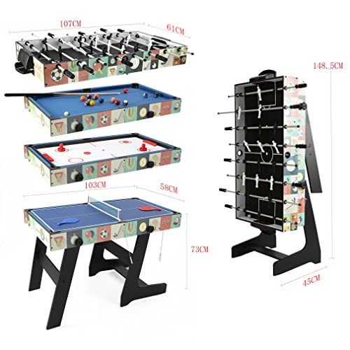 HLC Multigame Spieletisch Klappbar 4 in 1 Tischkicker Spieltisch Billardtisch Tischtennistisch Tischfußball Hockeytisch Geburtstag Weihnachten Party Geschenke 121.5x61x81.5CM – Bild 5