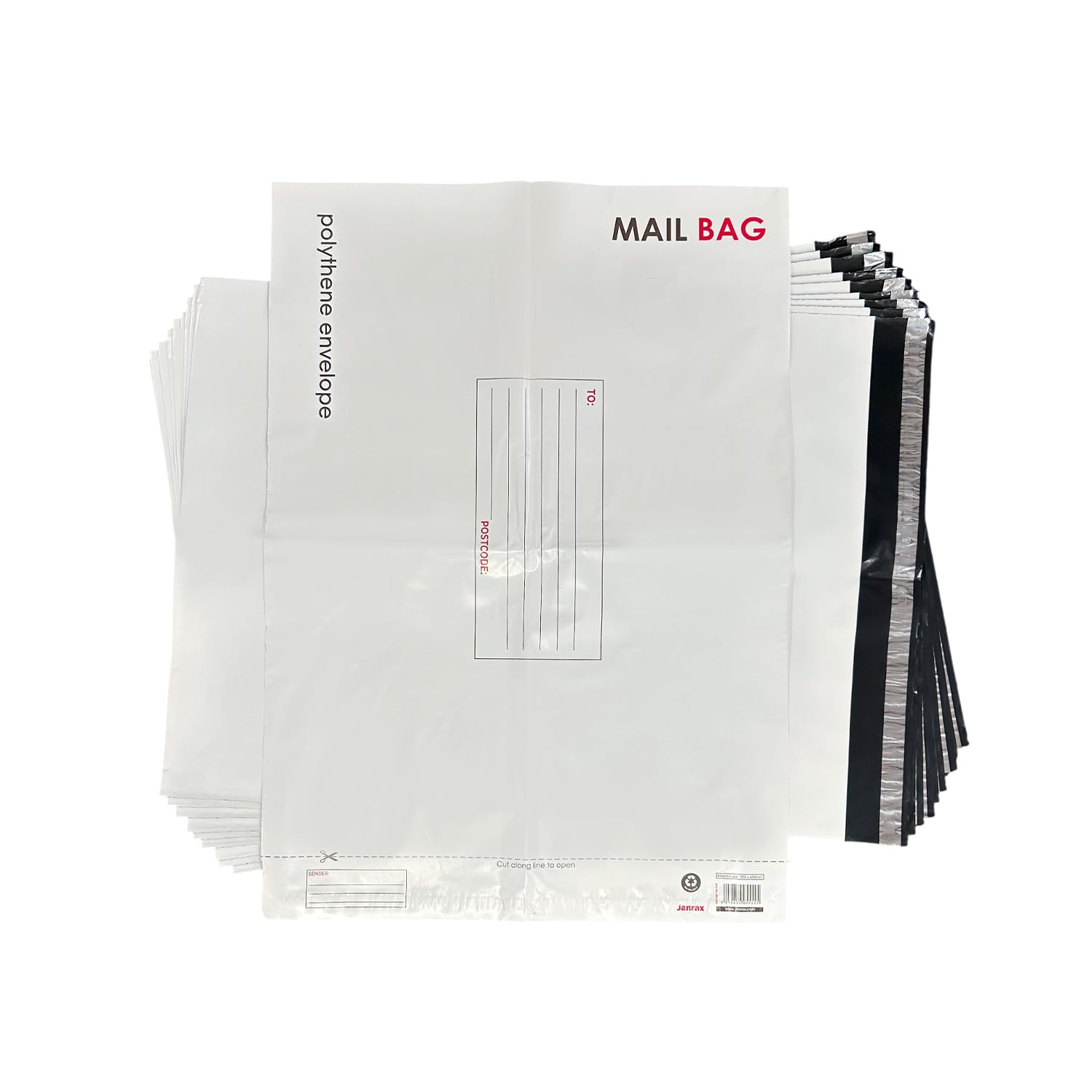 Pack of 100 Jumbo Polythene Mailing Bags 50x65cm – Secure Peel & Seal Envelopes - Grey Packing Postage Bag - Envelope Courier Shipping Mailers Waterproof and Tear-Proof Postal Courier Bags