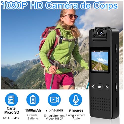 Mini camera pieton pour enregistrer les conversations et sécuriser les interventions quotidiennes