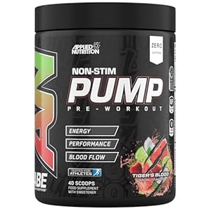 Applied Nutrition ABE Pump Pre Workout – All Black Everything Stim Free Pump Pre Workout Powder | Pump, Energy & Strength with Citrulline, Creatine, Beta-Alanine (500g – 40 Servings) (Tigers Blood)