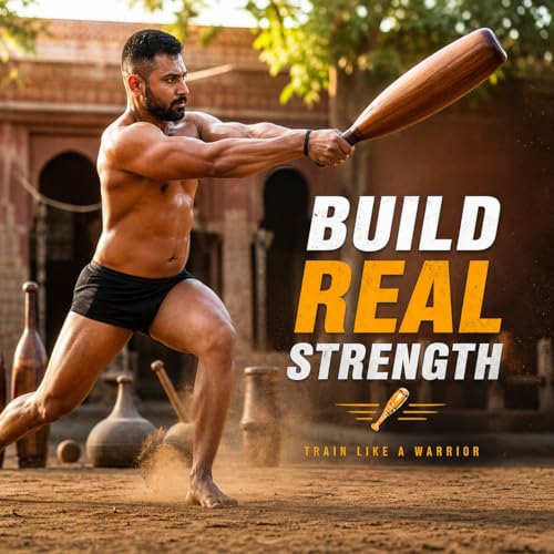 Image of Zain Sports Wooden Mugdar Indian Club 2Kg - Traditional Strength Training Equipment | Clubbell for Shoulder Mobility, Gada Exercise, Functional Workout Tool for Home Gym, Akhada & Wrestling Training