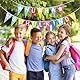 DPKOW Bunte Einschulung Deko Schulkind Wimpelkette Banner, Stoff Einschulung Girlande Schulanfang Deko zum Schulstart Schuleinführung, Schulkind Wimpelketten Partydeko Partydeko für Junge und Mädchen