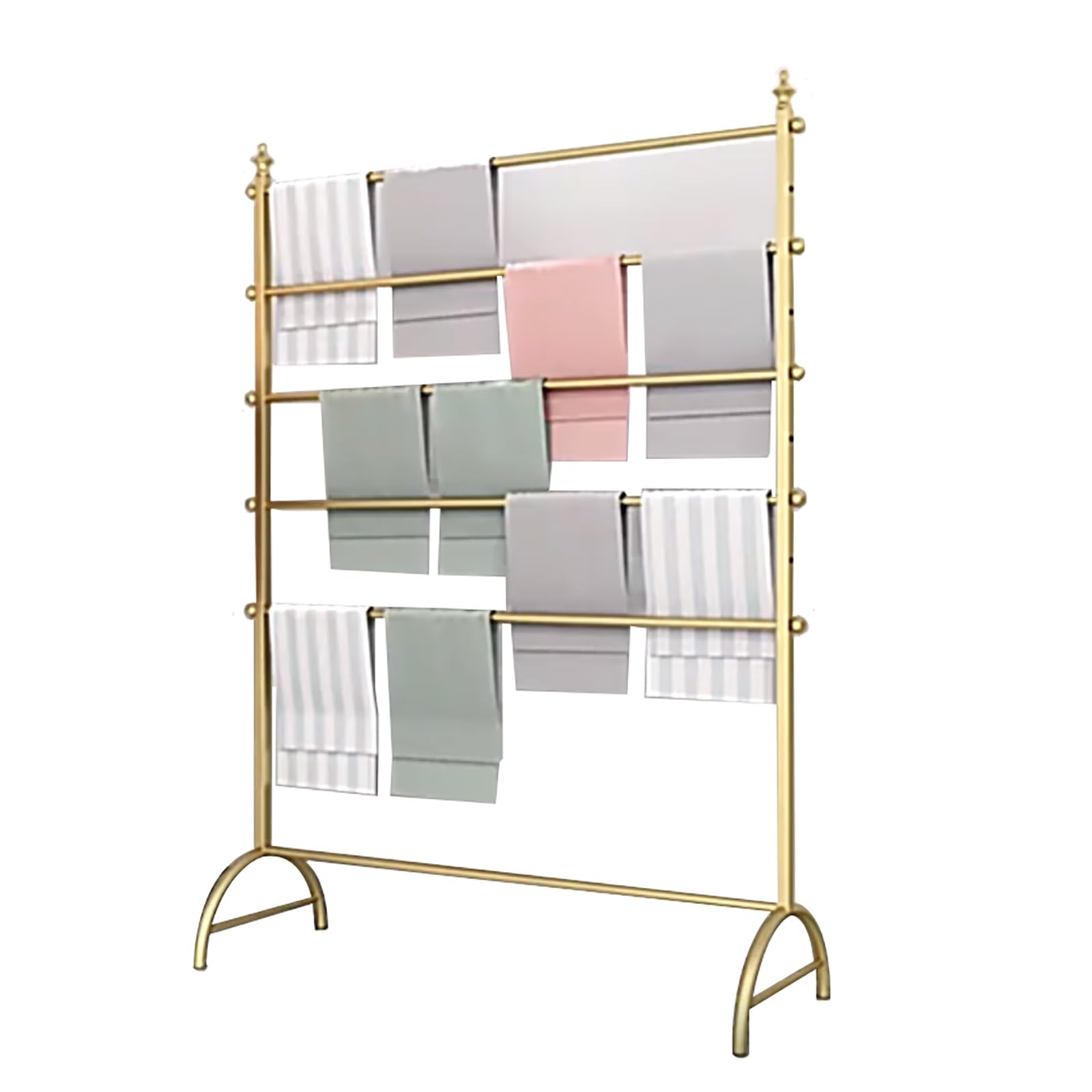 JYBNBBE Free Standing Scarf Rack Stand, Commercial Metal Storage Organizer for Shawl/Fabrics/Bath Towel/Silk Scarf, Retail Stores/Clothing Store,#2-L 100cm/39.4in