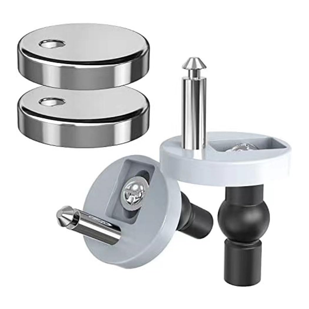 Upgrade Toilet Seat Fixings Quick Release, Universal Toilet Seat Top Fittings Quick Release Toilet Seat Hinges for WC Toilet Blind Holes (2)
